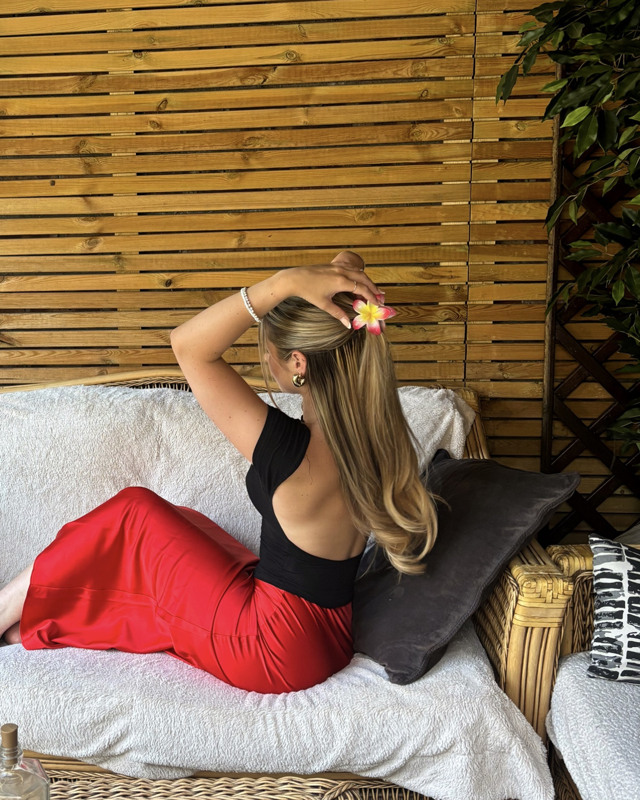 Summer outfit// hair// red skirt// backless top

#LTKsummer #LTKeurope #LTKstyletip