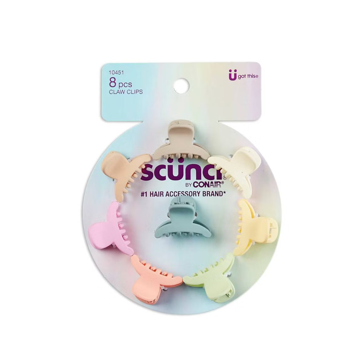 scünci Kids Mini Claw Clips - Matte Pastels - 8pcs | Target