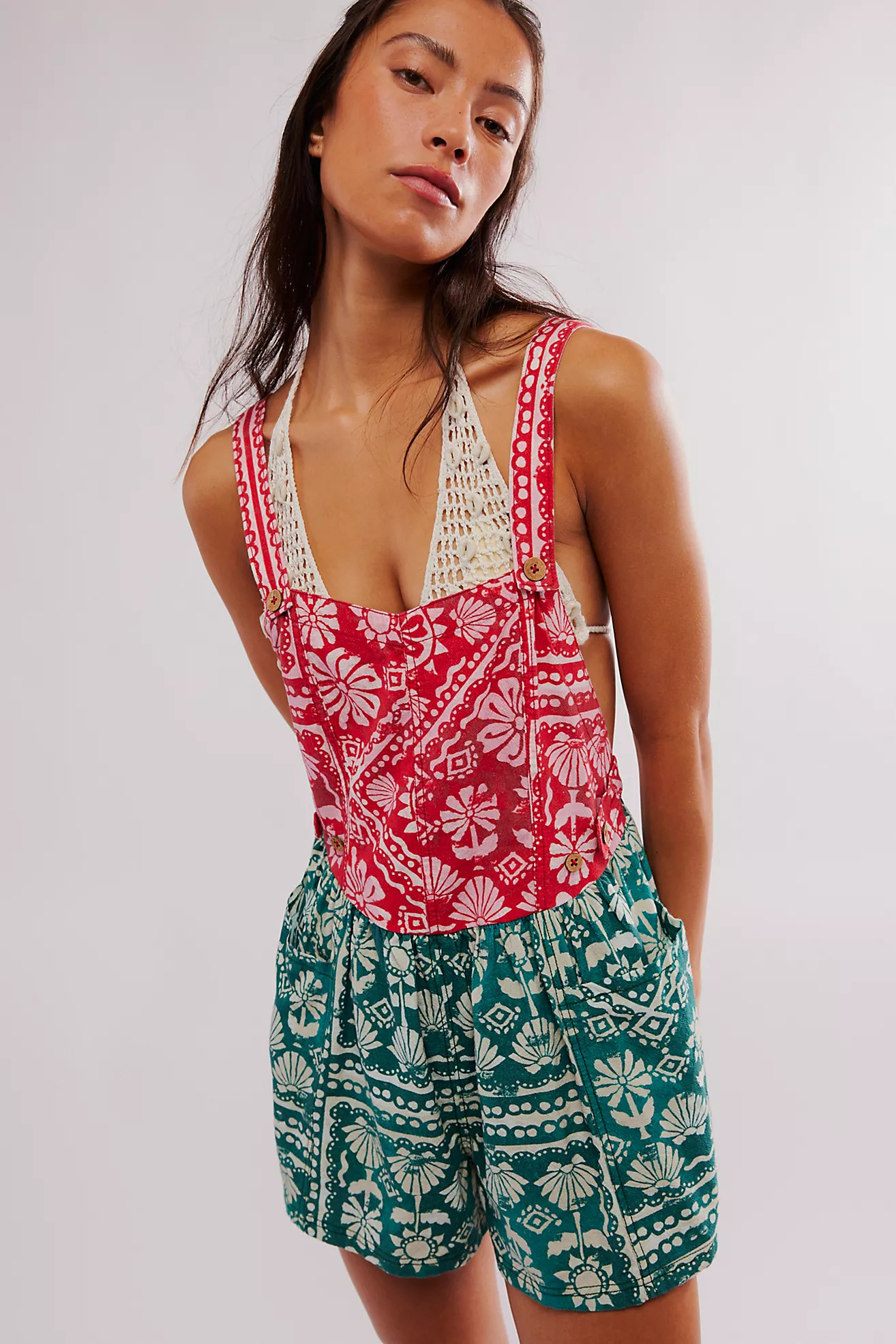 Palm Bay Printed Shortalls | Free People (Global - UK&FR Excluded)