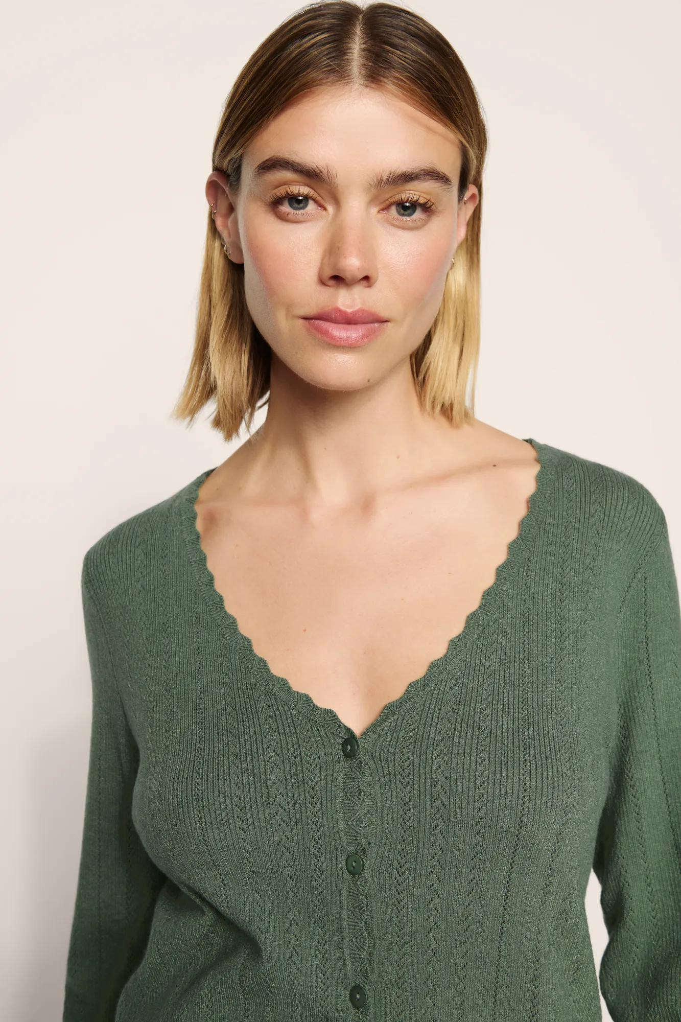 Pointelle Sweater Cardigan | Eberjey