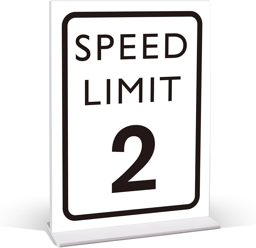 Race Car Birthday Decor, Speed Limit 2 Sign, Fast One, Race Car Birthday Party Decorations, 6x8 I... | Amazon (US)
