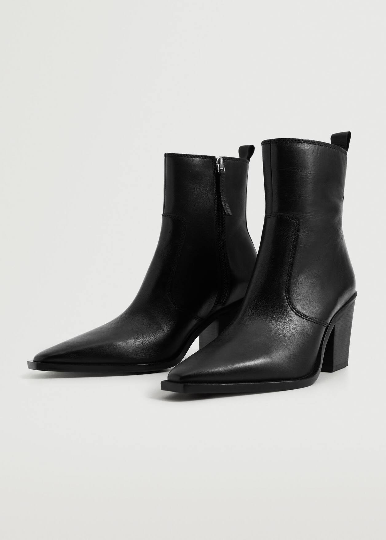 Heel leather ankle boot | MANGO (UK)