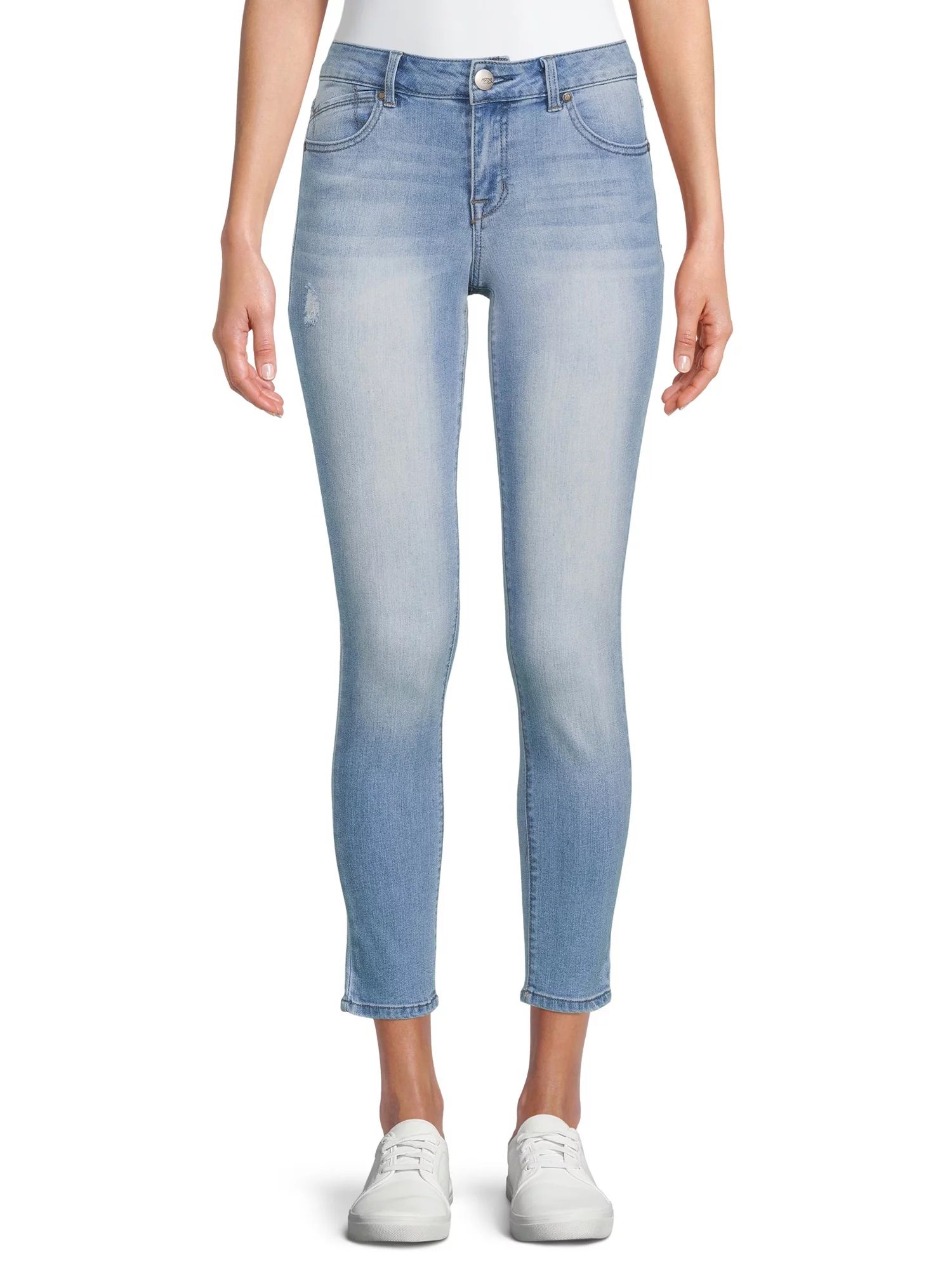 Astor Denim Women's Junior’ Mid Rise Ankle Jeans - Walmart.com | Walmart (US)