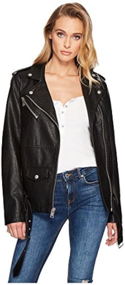Levi's Women's Oversized Faux Leather Belted Motorcycle Jacket (Standard & Plus Sizes) | Amazon (US)