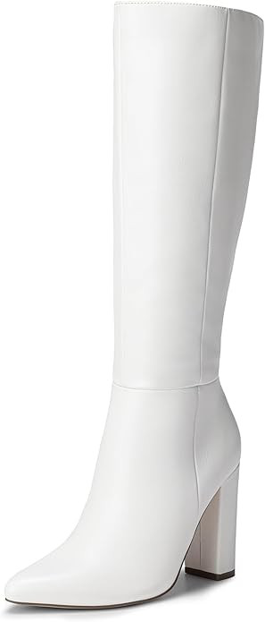 DREAM PAIRS Knee High Boots Women Chunky Heel Pointed Toe Tall Boots for Women Side Zipper Long B... | Amazon (US)