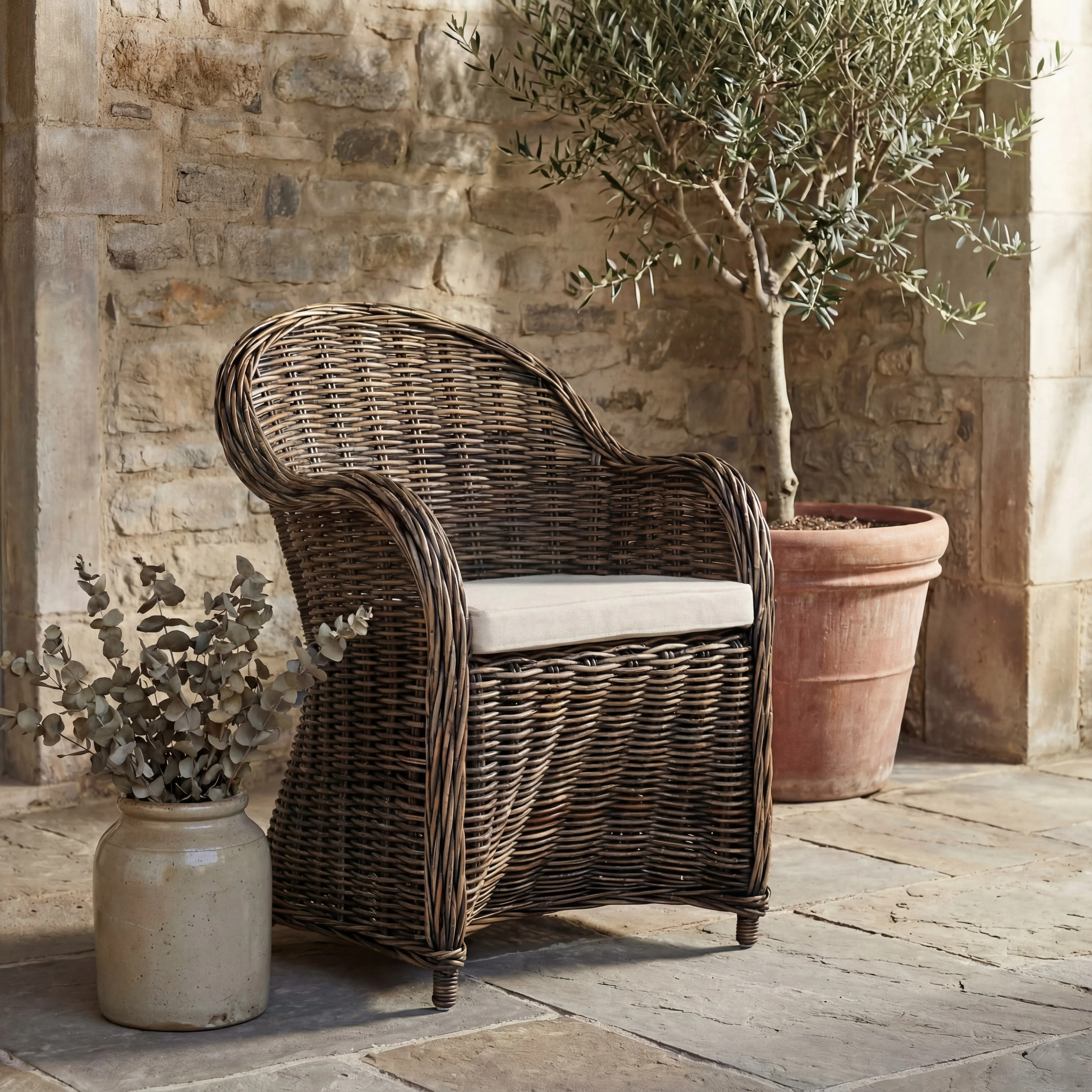 Safavieh Callista Wicker Club Chair, Black Wash | Walmart (US)