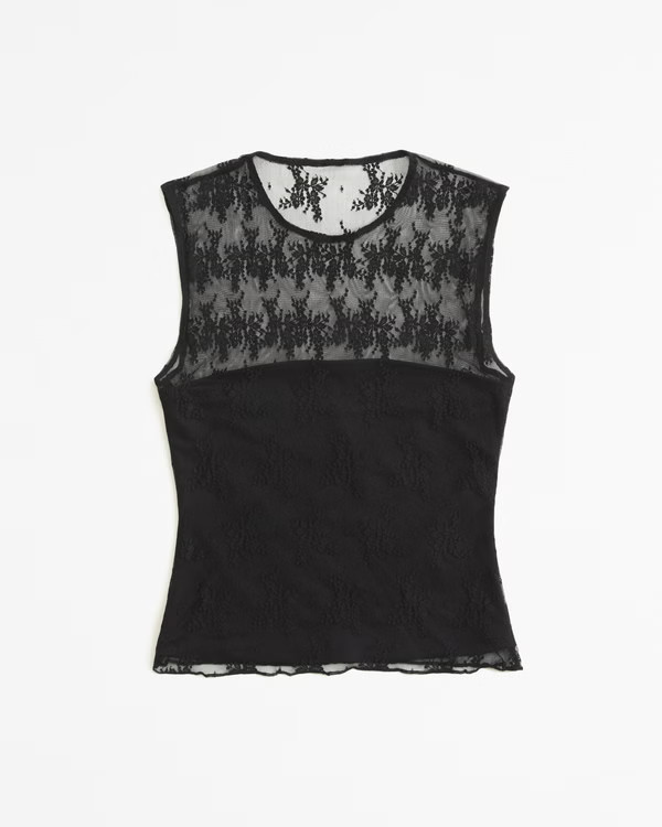 Women's Lace Shell Top | Women's Tops | Abercrombie.com | Abercrombie & Fitch (US)