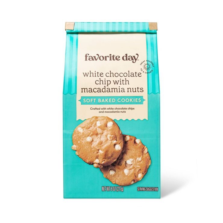White Chocolate Chip with Macadamia Nuts Soft Baked Cookies - 8oz - Favorite Day™ | Target