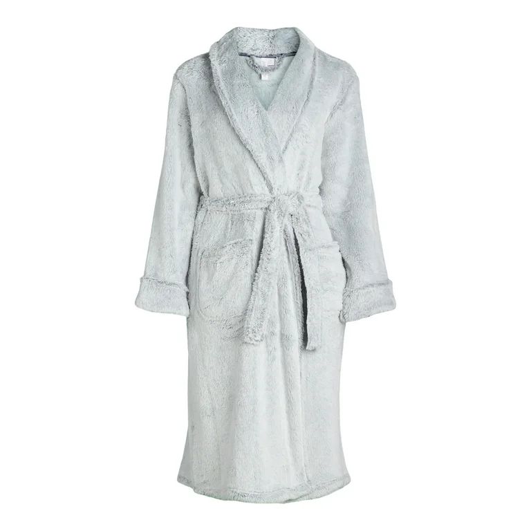 Joyspun Women's Plush Minky Robe, Sizes S-3X - Walmart.com | Walmart (US)