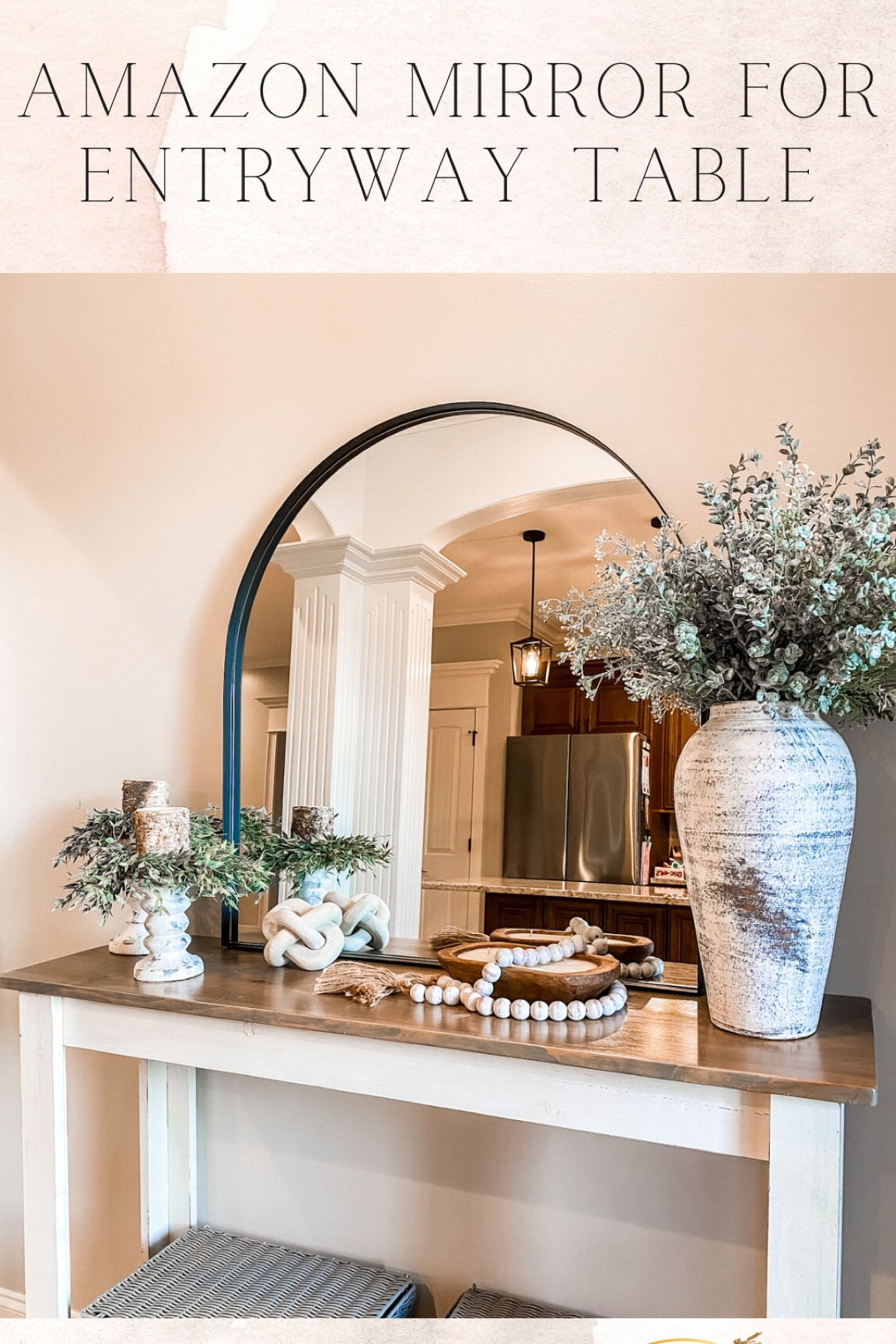 Got this gorgeous black arch mirror from Amazon for our entryway table and I’m in love with how it turned out 🥰❤️  Amazing quality for the affordable price 🫶

#LTKunder100 #LTKhome #LTKFind