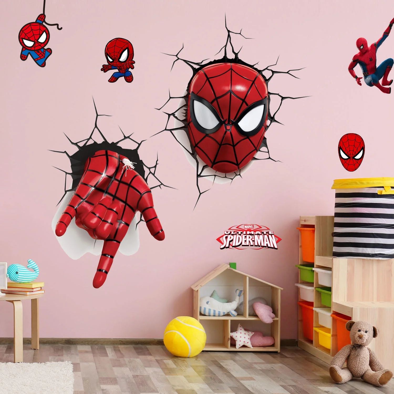 Spider-Man Breaking Through Wall Sticker Chilren Boys wall Decals Peel And Stickers for 3D Spider... | Walmart (US)