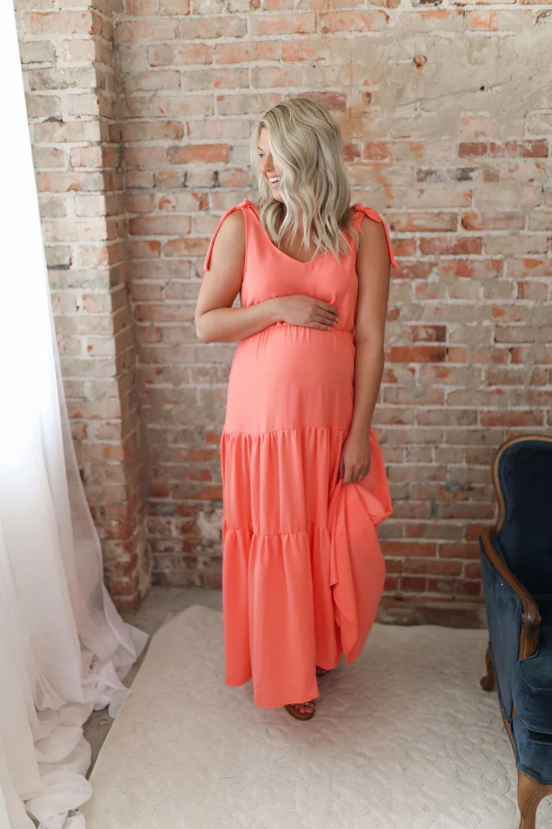 One in a Melon Tiered Maxi Dress Inspired by Shelby Ditch | Inspired Boutique