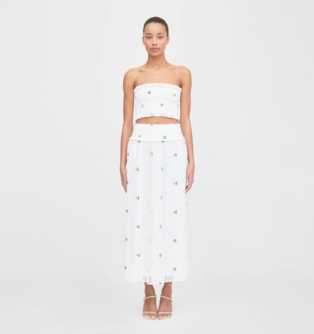The Delphine Nap Skirt - White Daisy Eyelet | Hill House Home US