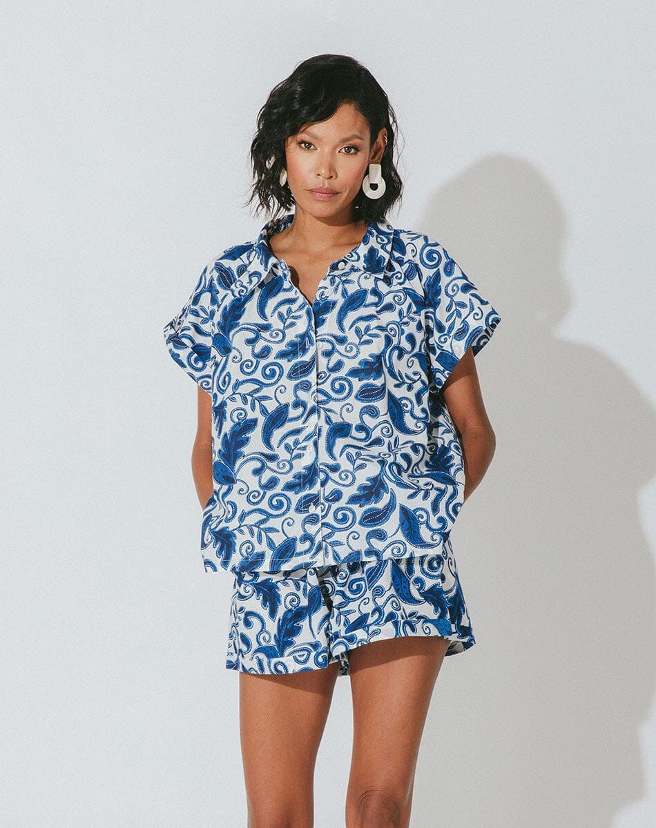 Savannah Short | Azulejo | Cleobella LLC