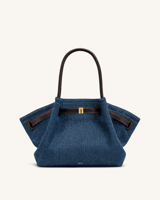 Hana Medium Denim Tote Bag - Blue Denim | JW PEI US