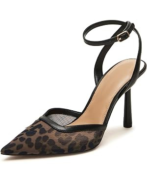 JORISTIMO High Heels for Women Closed Pointed Toe Dress Shoes for Women Ankle Strap Stiletto Heel... | Amazon (US)