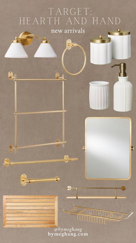 This new line of bathroom decor at target is so impressive! I love the towel bars and toilet paper holder and that mirror is so nice! 

#LTKhome