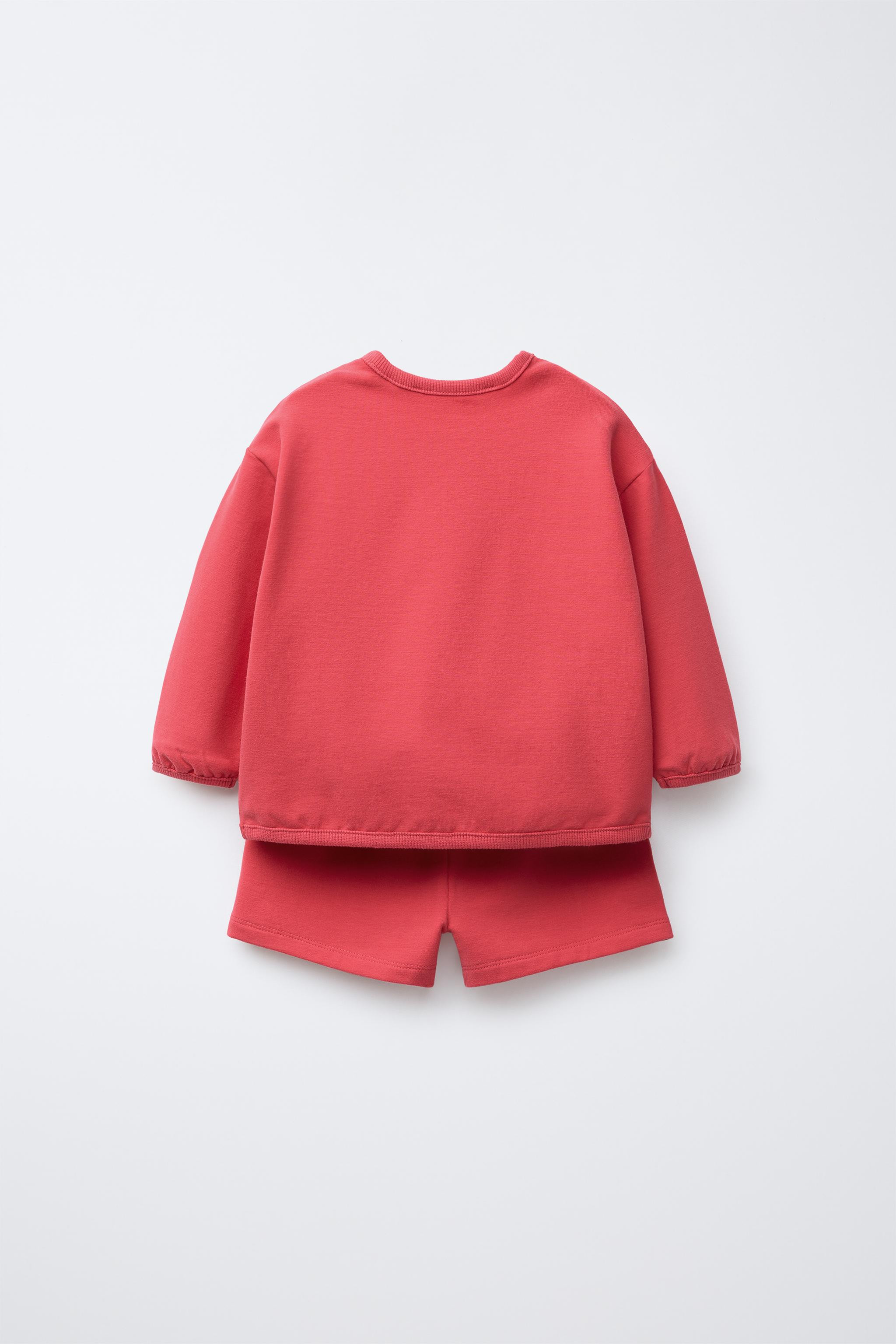 SWEATSHIRT AND TEXT BERMUDA SET | Zara US