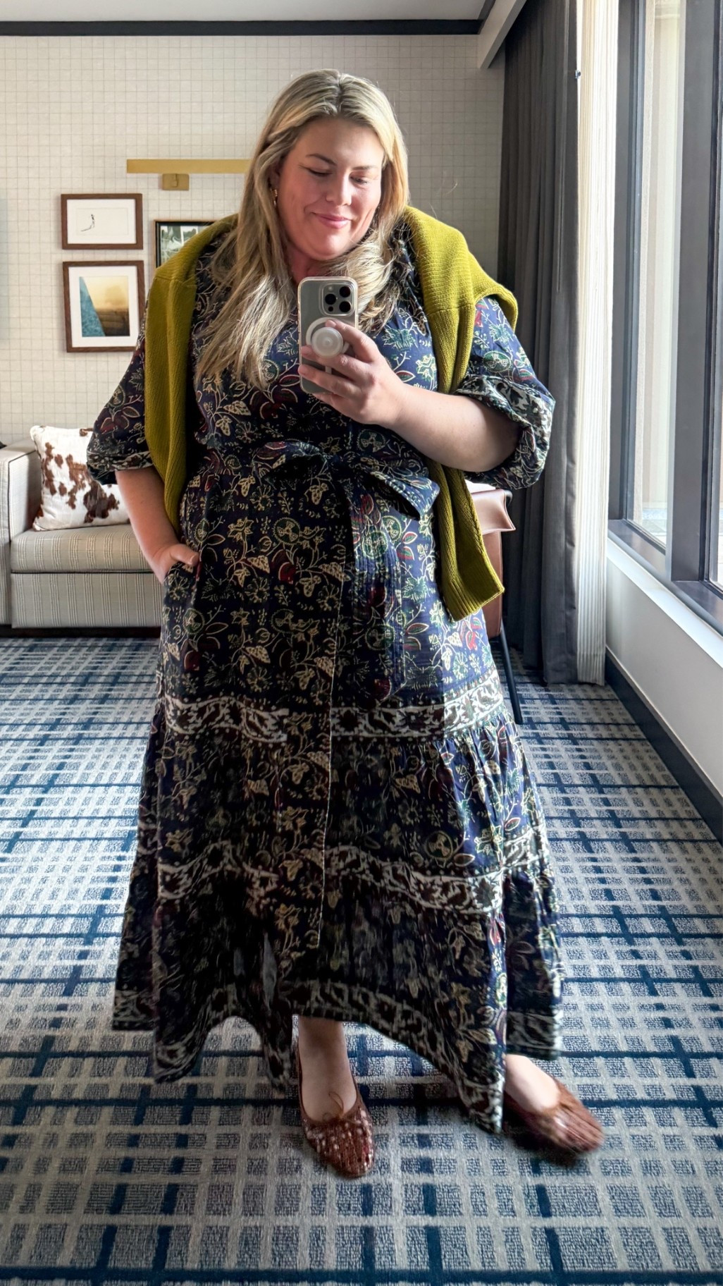 @Tuckernuck for our first full day of LTKCon2026. The perfect fall transition dress! I'm wearing the XXXL - runs true to size! @Margaux flats are so comfy!

#LTKCon #LTKPlusSize #LTKootd