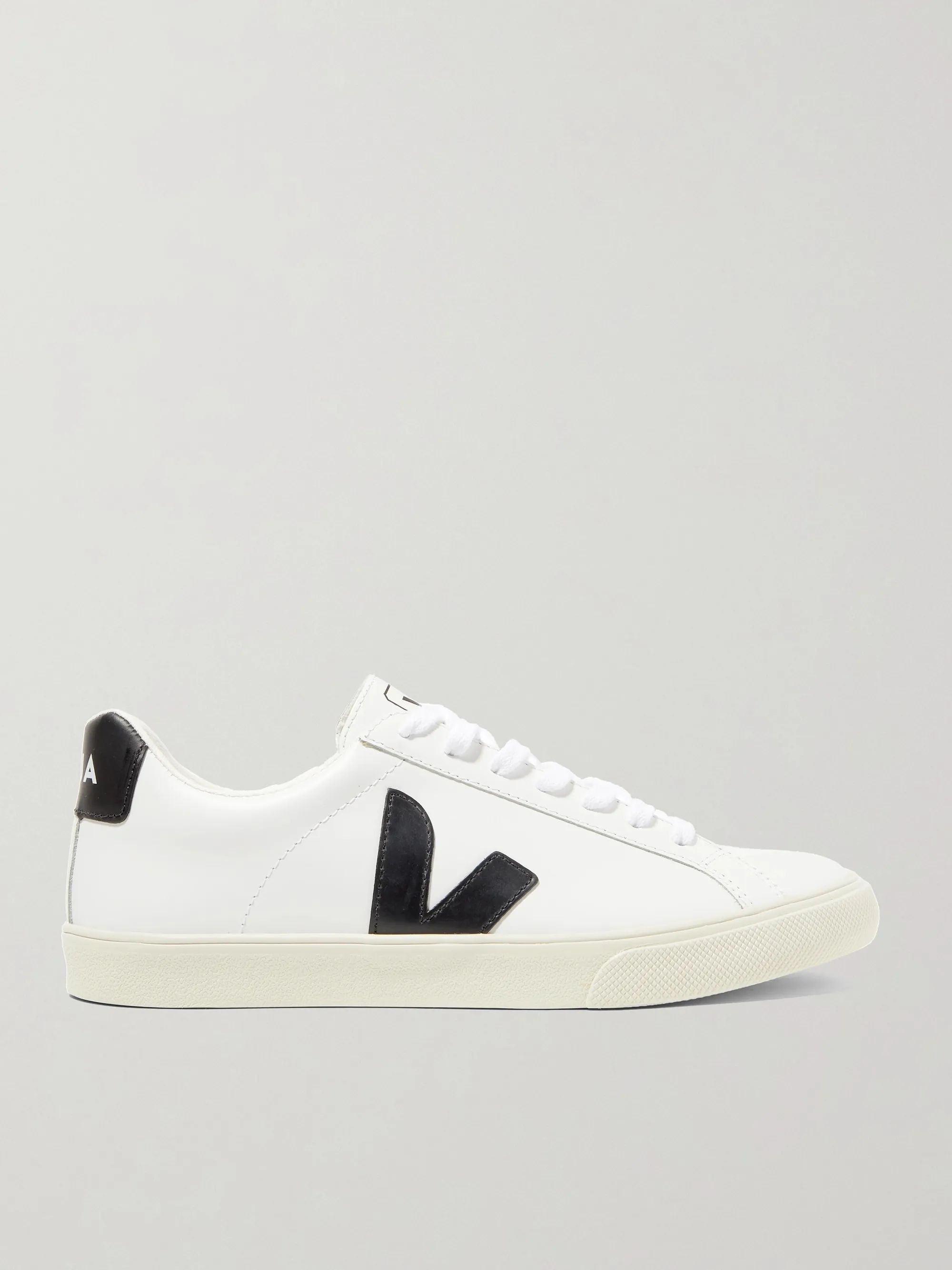 + NET SUSTAIN Esplar rubber-trimmed leather sneakers | NET-A-PORTER (US)