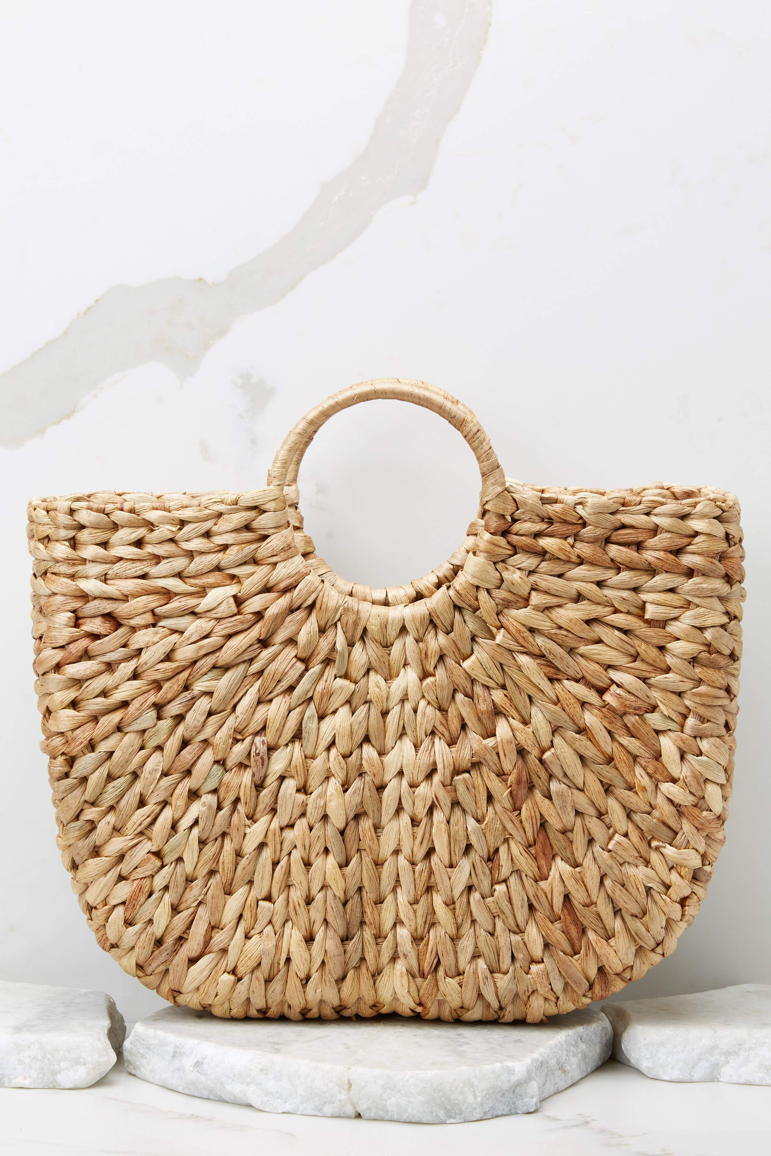 Let's Escape Together Medium Tan Bag | Red Dress 