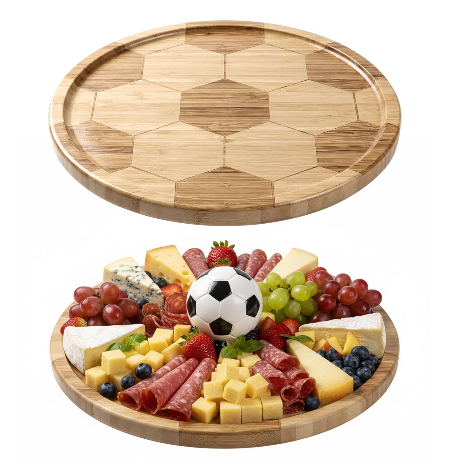 Soccer Charcuterie Boards, World Cup 2026 Cheese Board, 12.6" Round Board for Soccer Birthday Par... | Amazon (US)