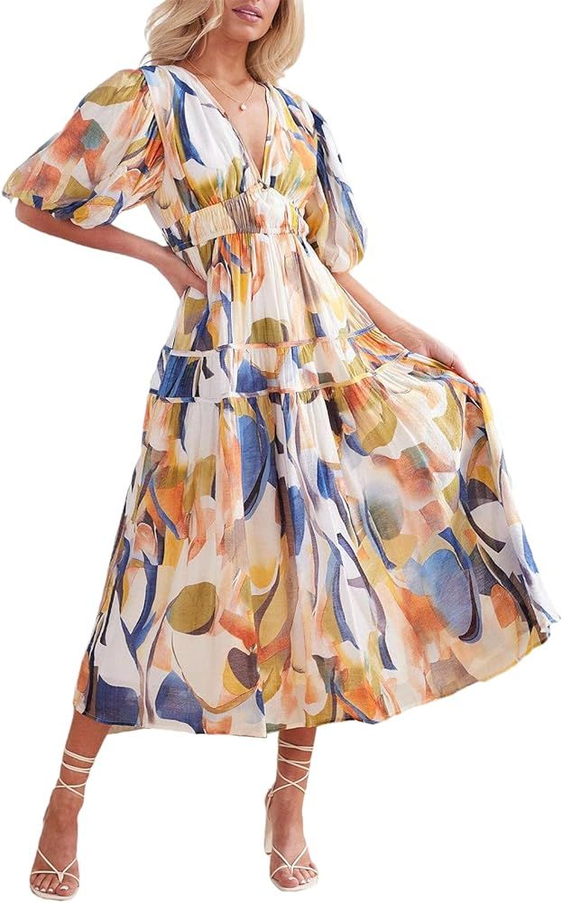 Floral Midi Dress | Amazon (US)