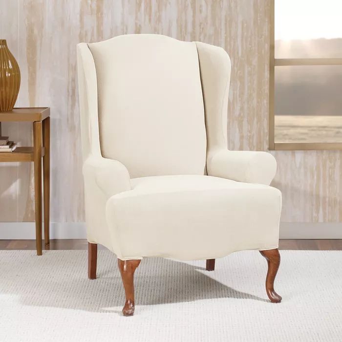 Stretch Morgan Wing Chair Slipcover - Sure Fit | Target