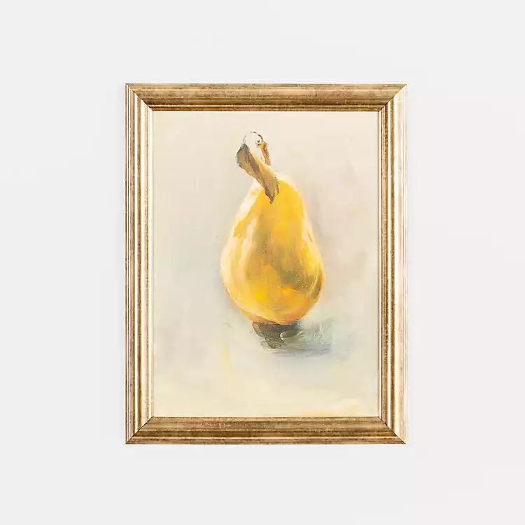 New! Yellow Pear Element Framed Art Print | Kirkland's Home