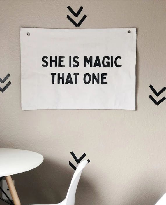 Read the full title
    She Is Magic That One Banner | Handmade Canvas Wall Hanging Decoration | ... | Etsy (US)