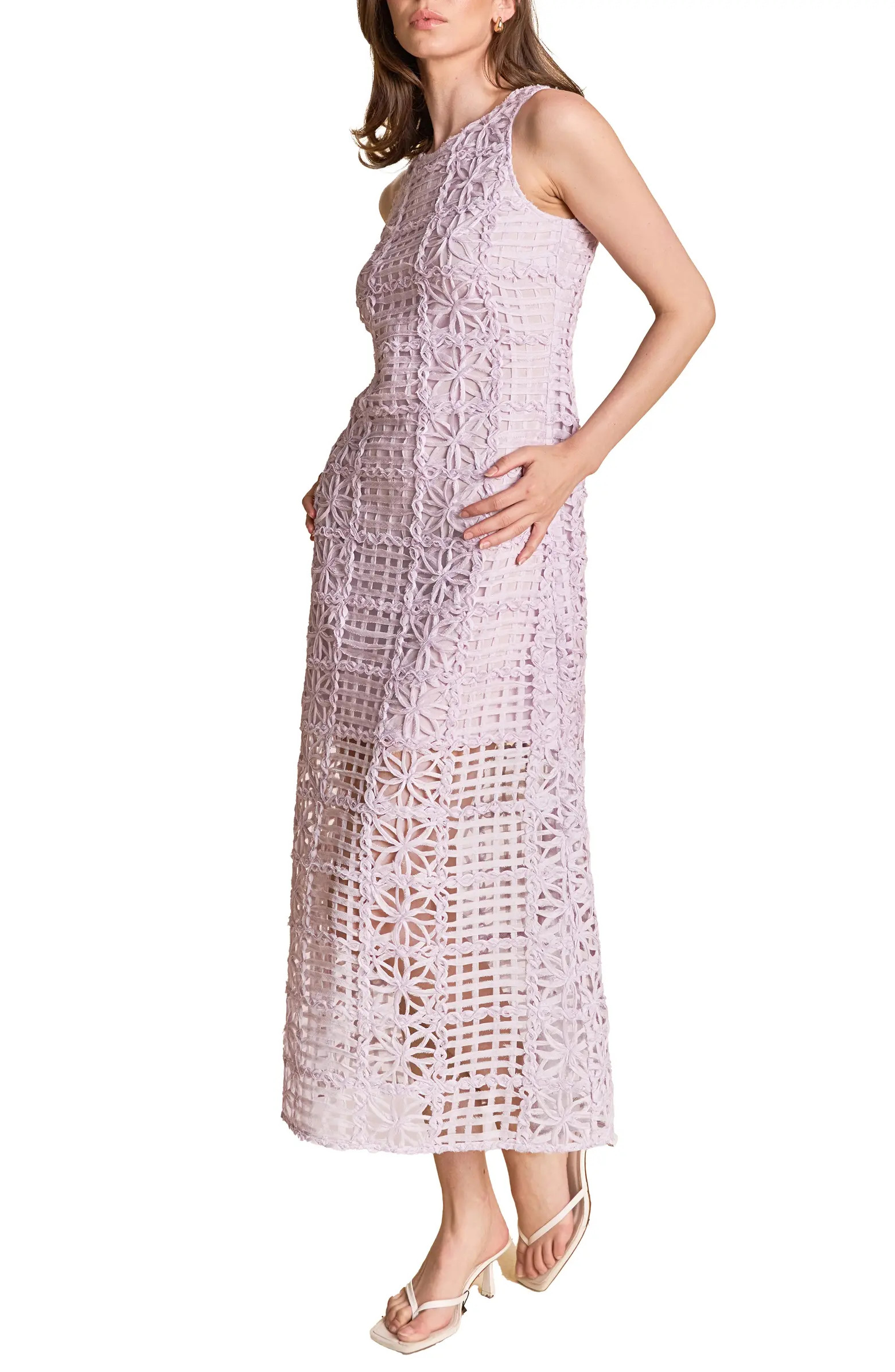 Textured Sleeveless Maxi Dress | Nordstrom