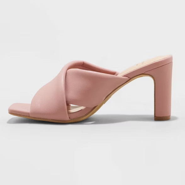 Women's Clementine Padded Crossband Heels - A New Day™ | Target