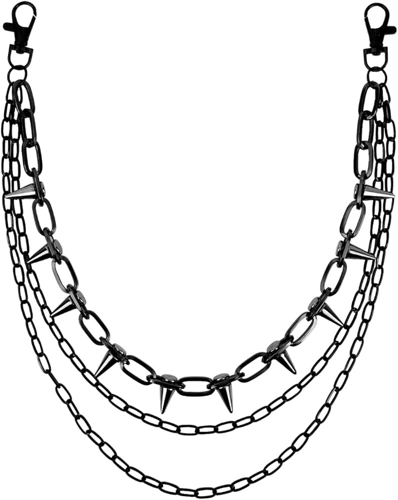 ZEKEE Wallet Chain Pants Hip Hop Punk Jeans Chain Goth Heavy Rivet Accessories for Women Men | Amazon (US)