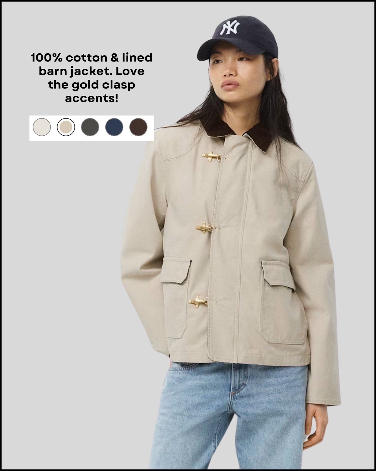 barn jacket from aritzia 

love that this isn't cropped or too long, 100% cotton & lined 

linked to a similar style + a cropped version

fall jacket / fall style / style over 30 

 #LTKSeasonal
