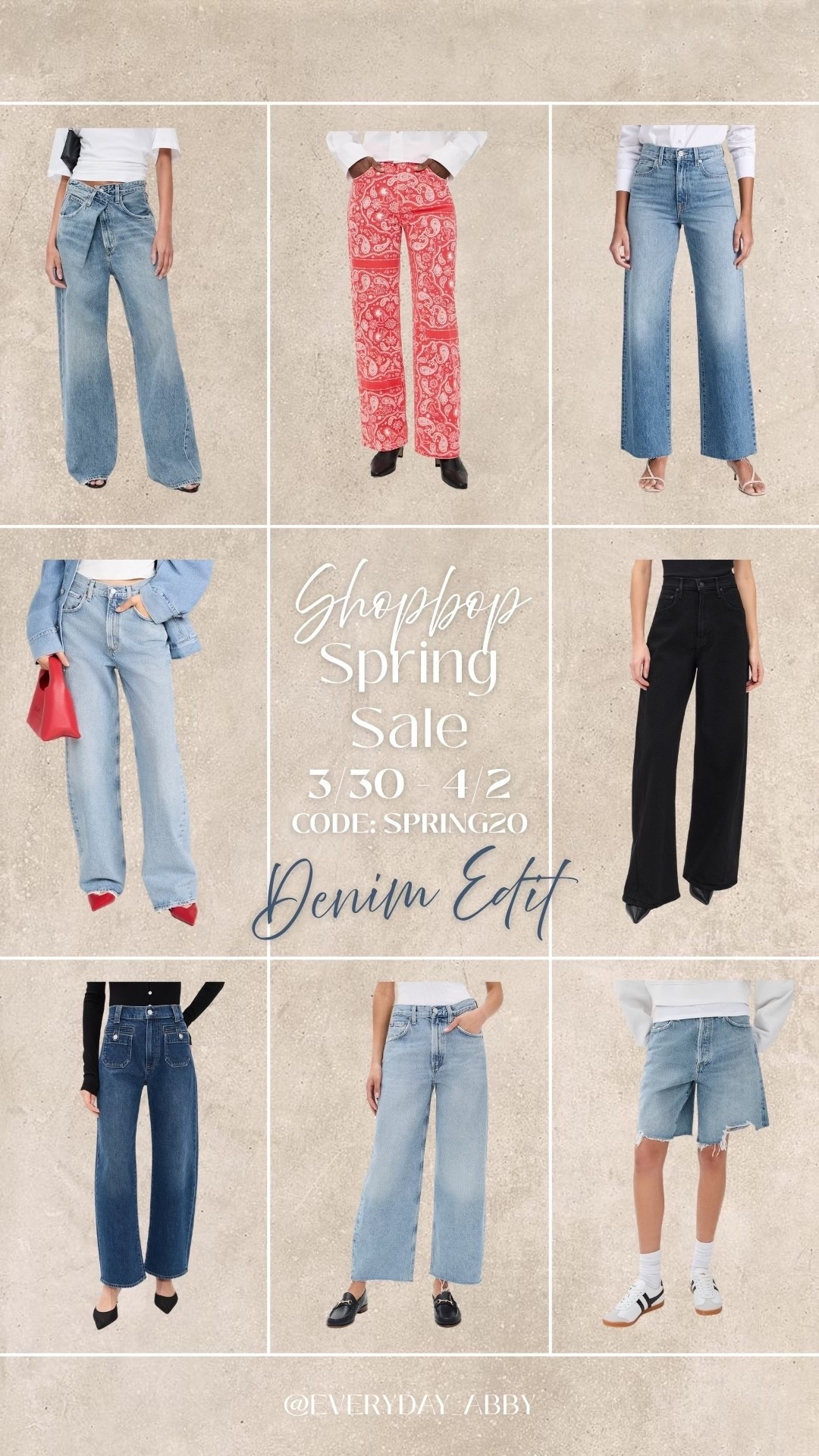 The perfect time to buy some of my favorite pairs of jeans, all 20% off during the @Shopbop Spring Sale! ❤️✨

#LTKootd #LTKgrwm