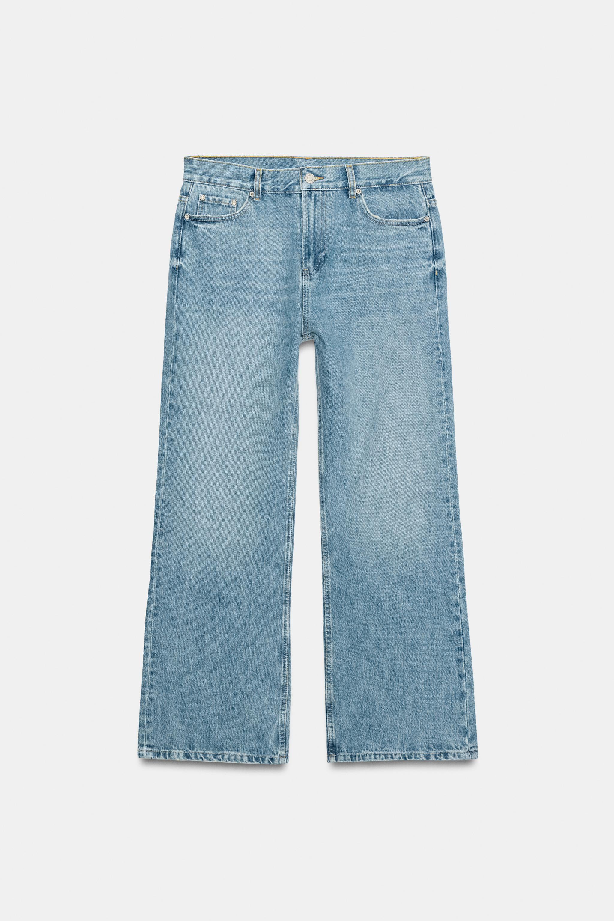 ZW COLLECTION LOW-RISE RELAXED FLARE JEANS | Zara US