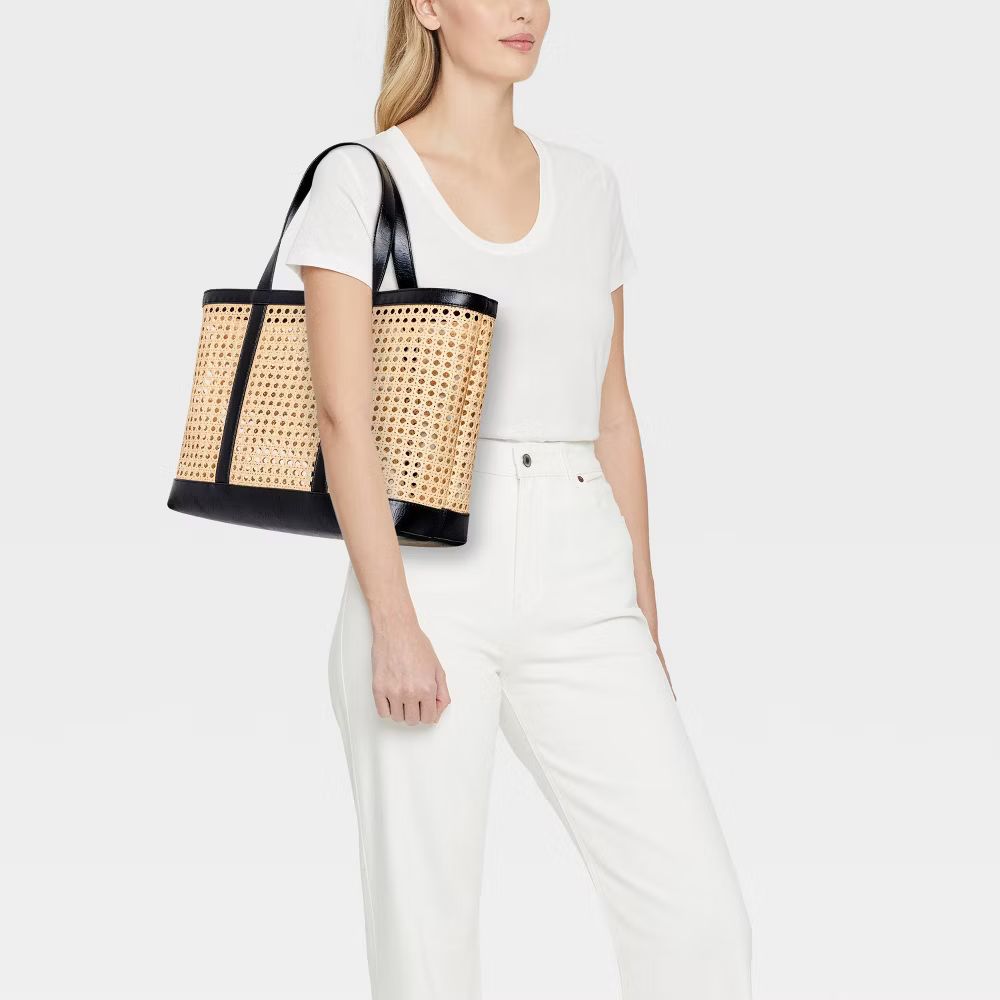 Caning Natural Tote Handbag - Universal Thread™ | Target