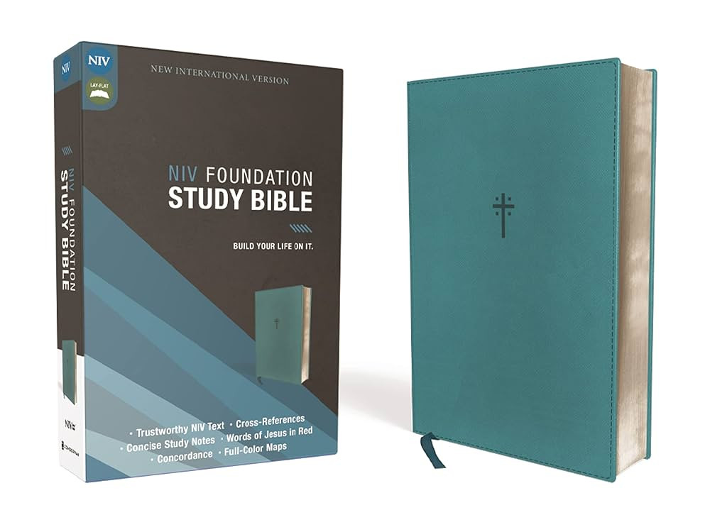 NIV, Foundation Study Bible, Leathersoft, Teal, Red Letter | Amazon (US)