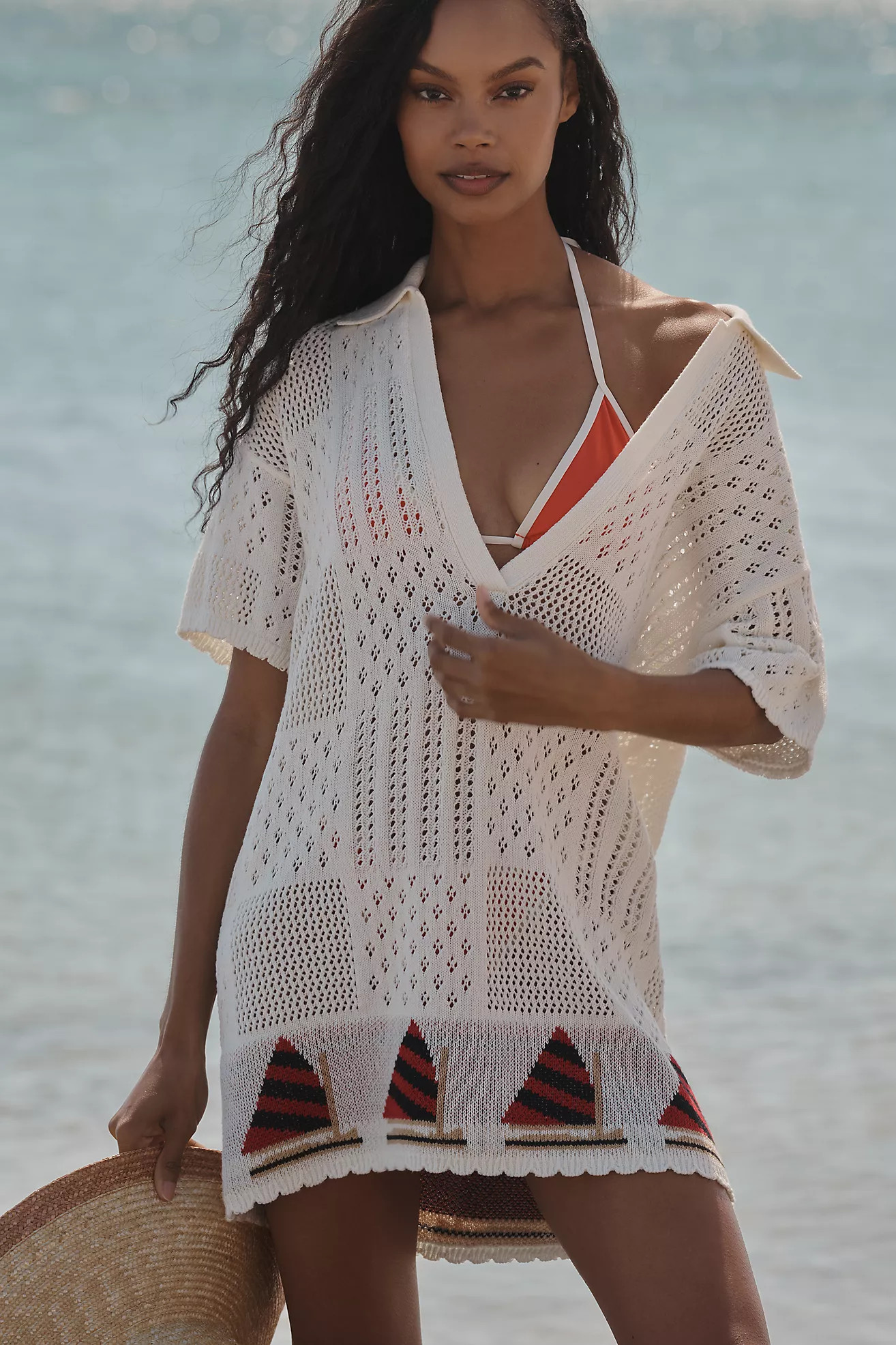 Celandine Short-Sleeve Knit Tunic Mini Dress | Anthropologie (US)