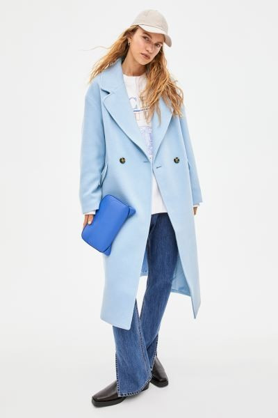 Pastel Coat Blue Coats Winter Coat Winter Outfit Spring Outfits Budget Fashion Affordable Fashion | H&M (US + CA)