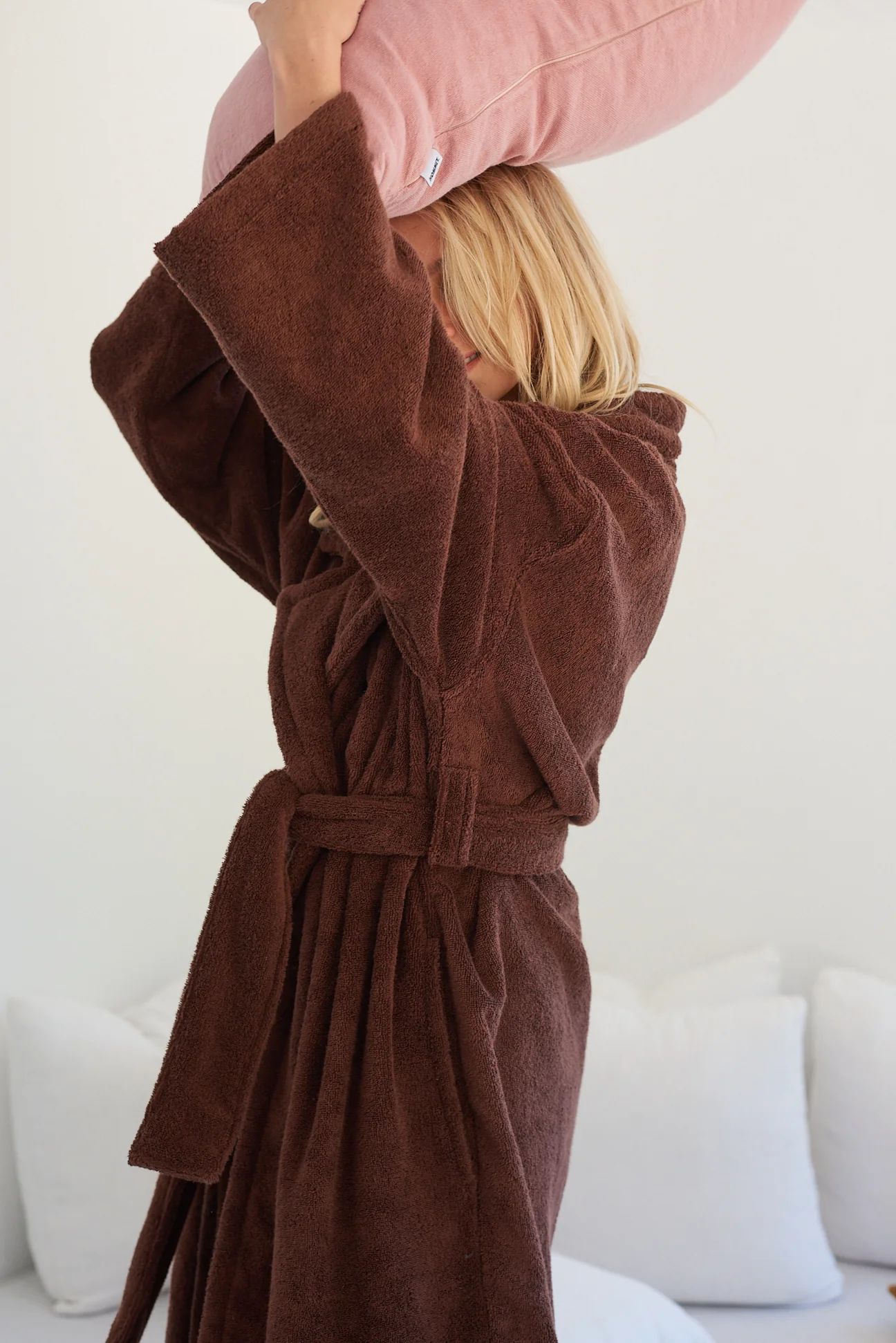 Hommey Chocolate Brown Robe | Soft & Cosy Unisex Cotton Dressing Gown | Hommey