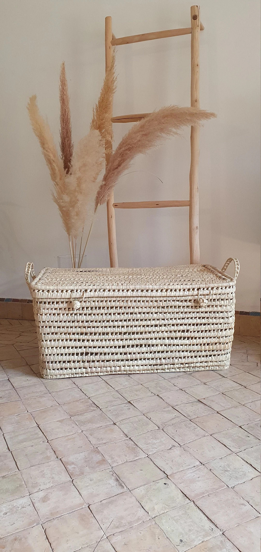 Wicker Storage Trunk - Palm Leaf Storage Chest and Basket | Etsy (US)