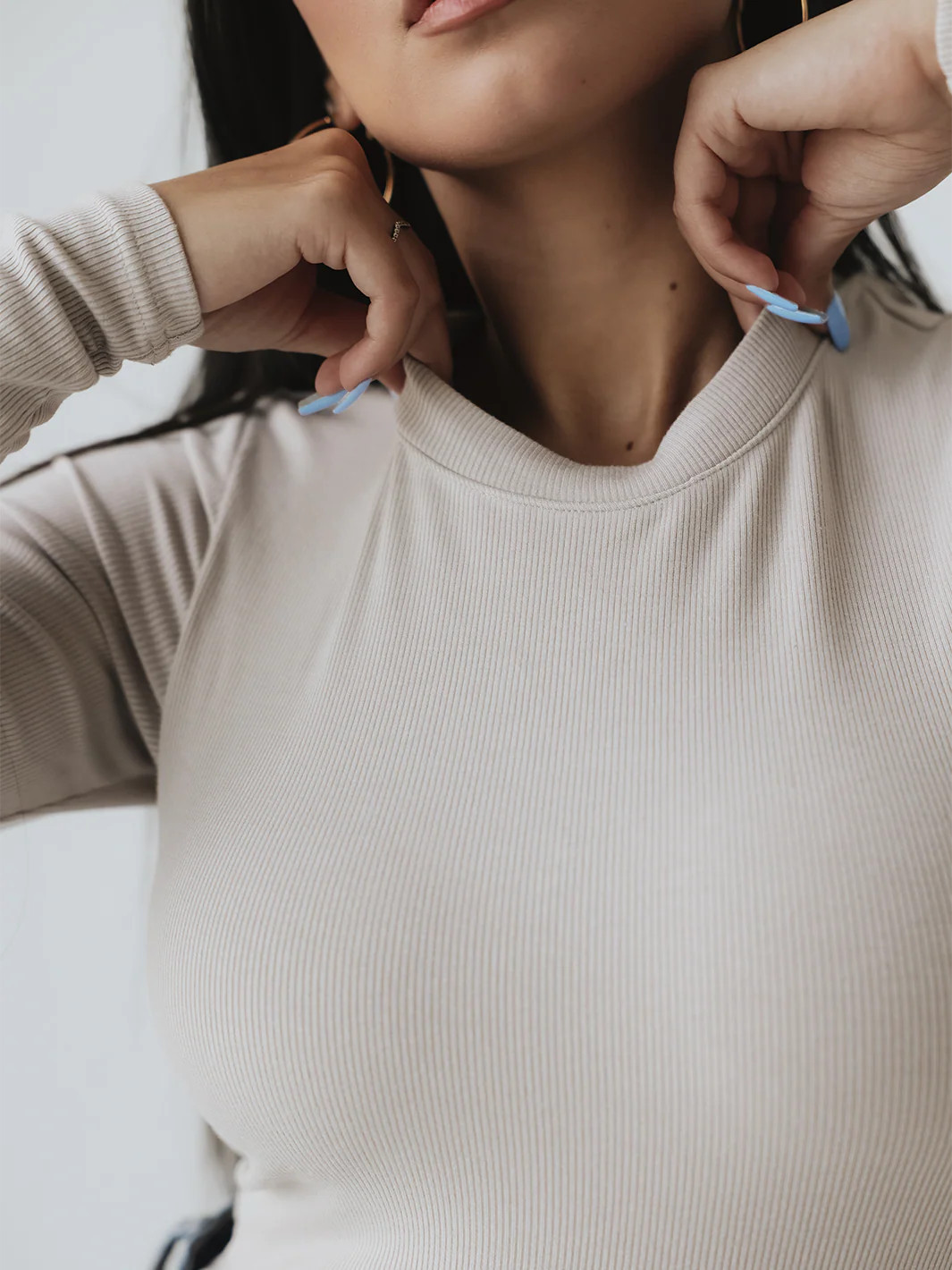 Ribbed Long Sleeve Brami | Klassy