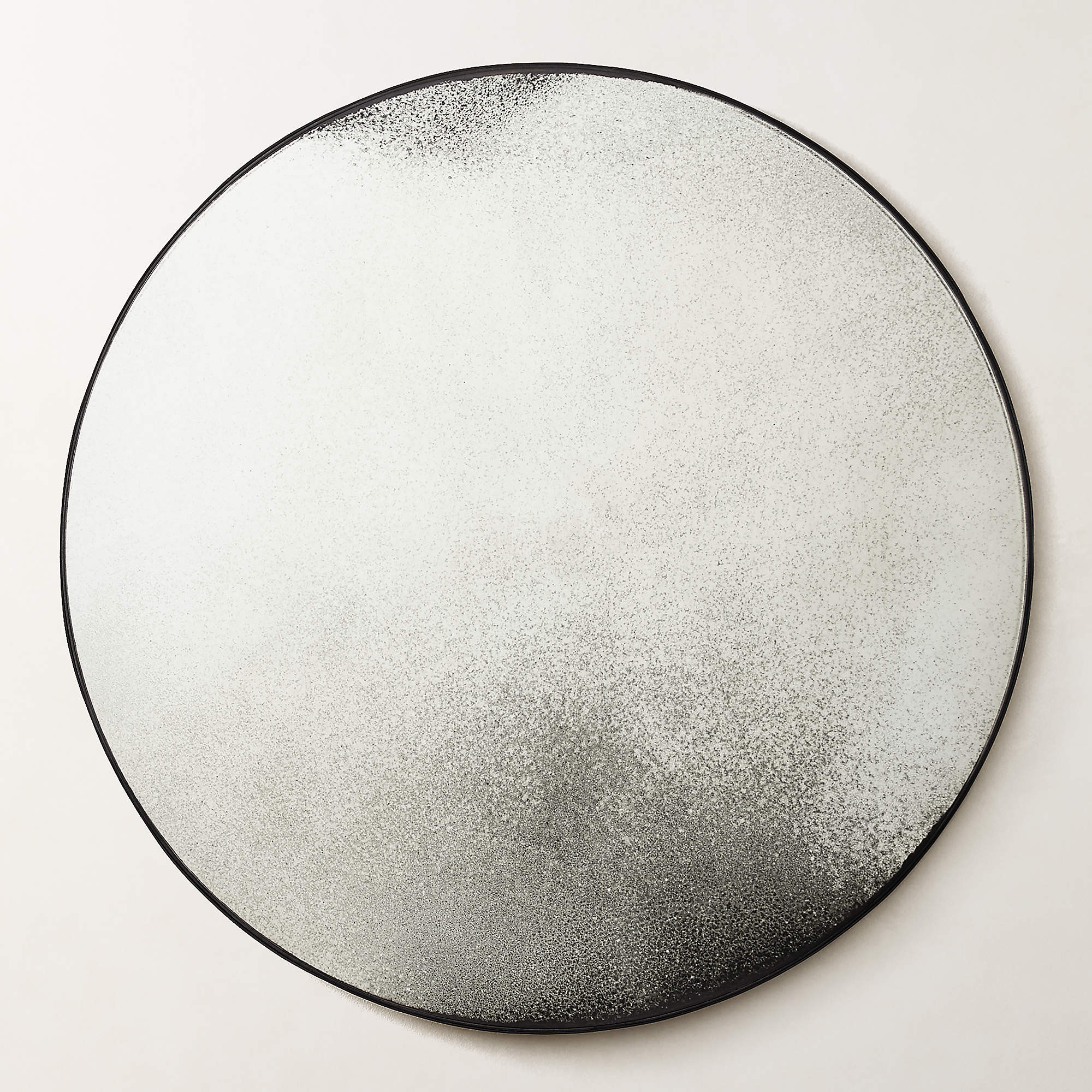 Clooney Antiqued Round Wall Mirror 48" + Reviews | CB2 | CB2