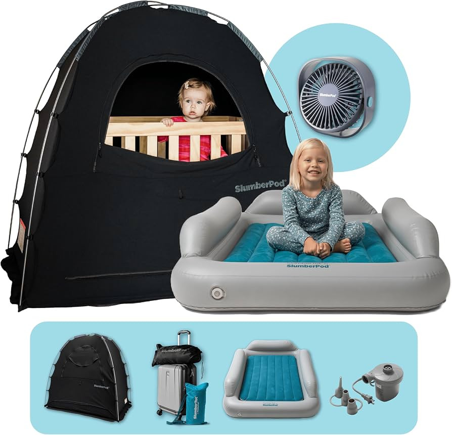 SlumberPod Perfect Pair Bundle with Fan Includes The Original Blackout Sleep Tent Pack n Play Cov... | Amazon (US)