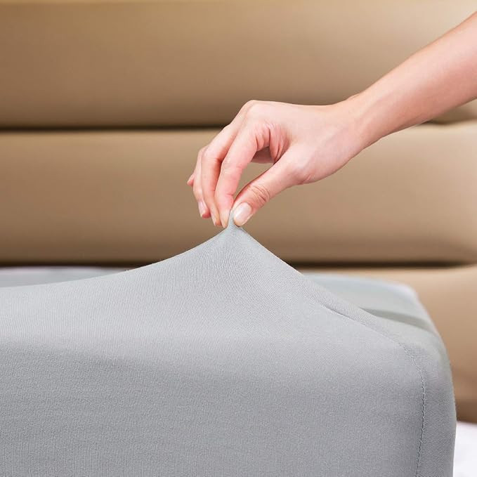 Fitted Sheet- COSMOPLUS Twin Fitted Sheet Only（No Flat Sheet or Pillow Shams）,4 Way Stretch M... | Amazon (US)