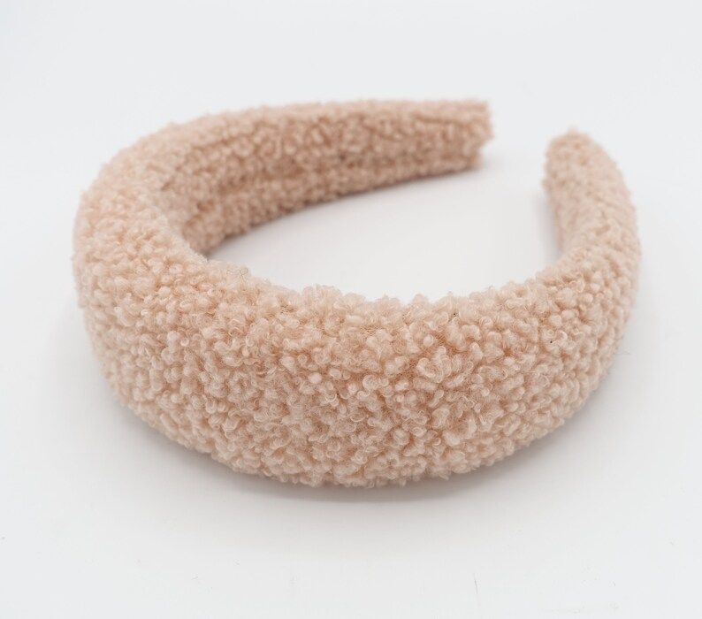 Fabric lamb fur headband padded hairband | Etsy | Etsy (US)