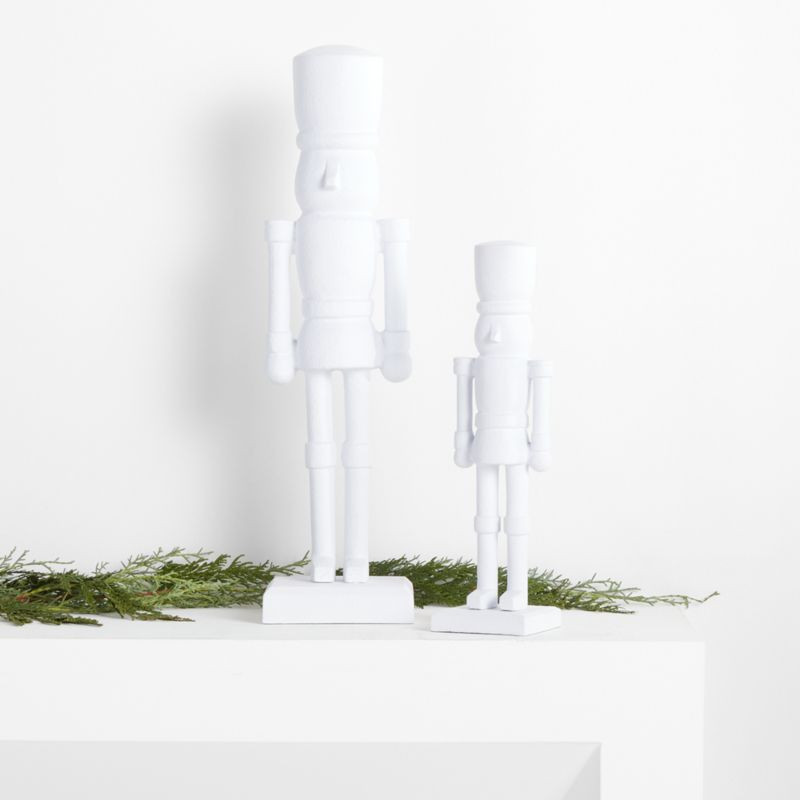 Matte White Nutcrackers | Crate & Barrel | Crate & Barrel