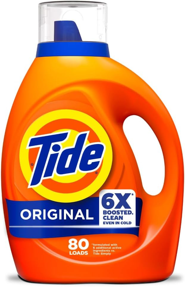 Amazon.com: Tide Laundry Detergent Liquid, Original Scent, 64 Loads, 80 FL OZ, Works on 100% of C... | Amazon (US)