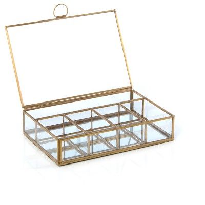 Wallace 5 Compartment Display Box  - Gold - Shiraleah | Target